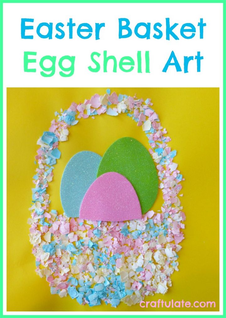 Easter Basket Egg Shell Art