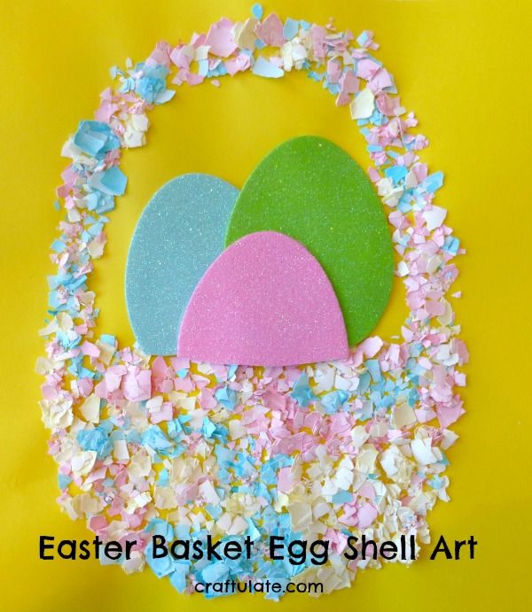 Easter Basket Egg Shell Art - Craftulate