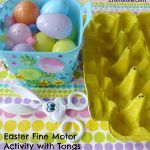 Easter Fine Motor Activity with Tongs