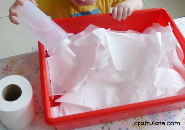 Sensory Activity: Shredded Paper - TinkerLab