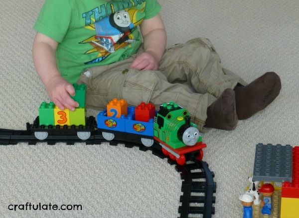 Train Track Number Hunt - a fun learning activity for toddlers