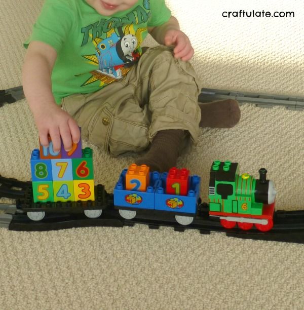 Train Track Number Hunt - a fun learning activity for toddlers