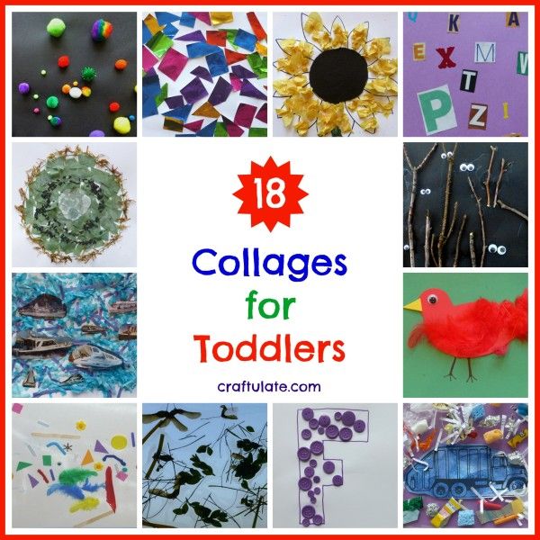 18 Collages for Toddlers - so many great art techniques to try!