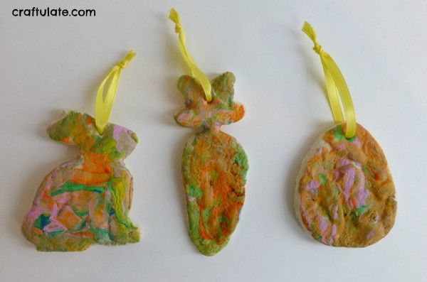 Quick Salt Dough Easter Ornaments