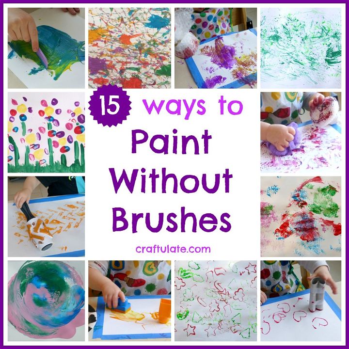 15 Ways to Paint Without Brushes - get creative with the kids!
