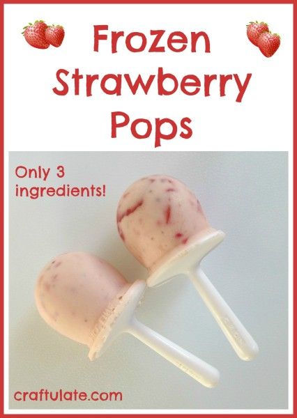Frozen Strawberry Pops - only 3 ingredients!