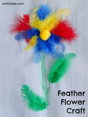 Feather Flower Craft - Craftulate