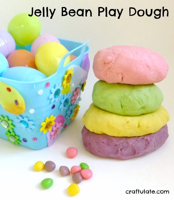 Jelly Bean Play Dough - homemade play recipe that smells amazing!