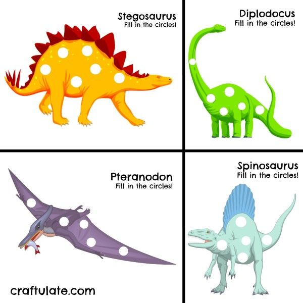 Dinosaur Play Dough Mats