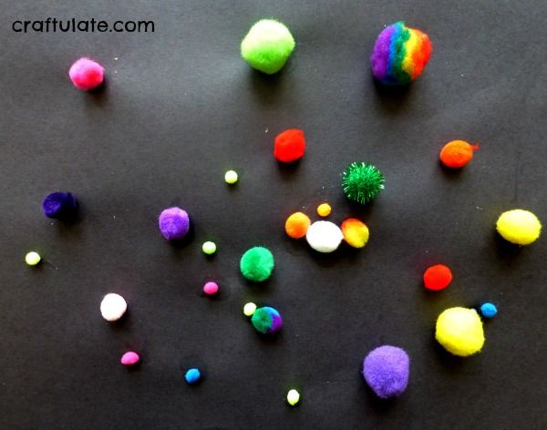 Pom Pom Collage For Toddlers - for fine motor practice