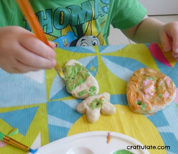 Quick Salt Dough Easter Ornaments - using a simple recipe and cookie cutters!