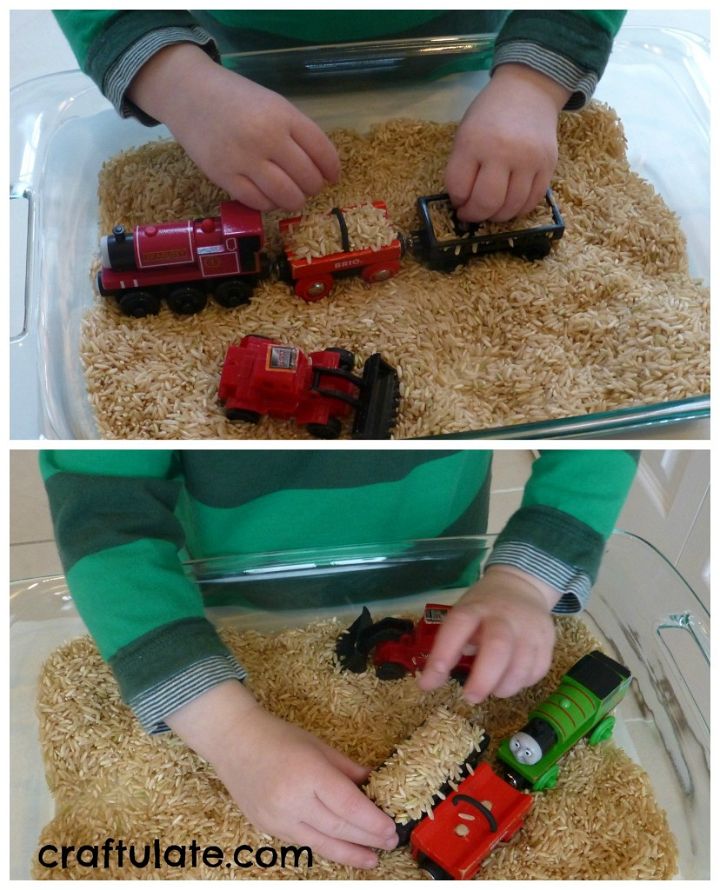 Child-Led Sensory Play with Rice