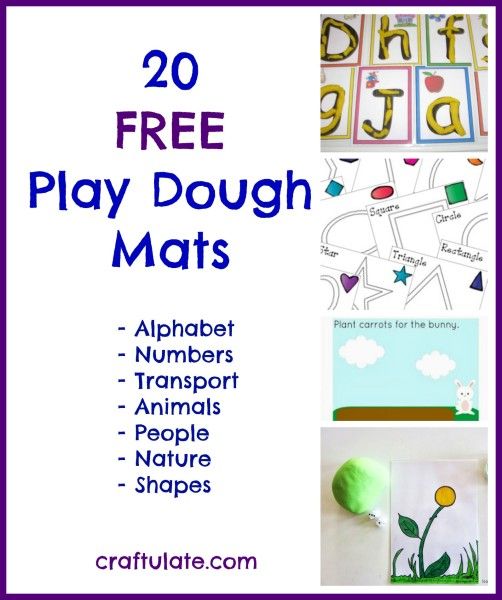 20 Free Play Dough Mats
