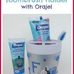 Personalised Toothbrush Holder with Orajel