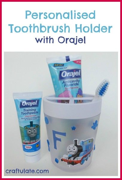 Personalised Toothbrush Holder with Orajel