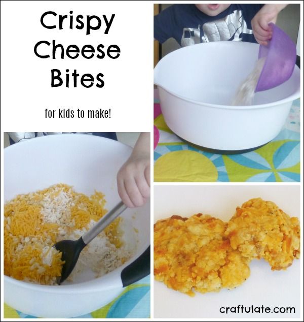 Crispy Cheese Bites - for kids to make! 