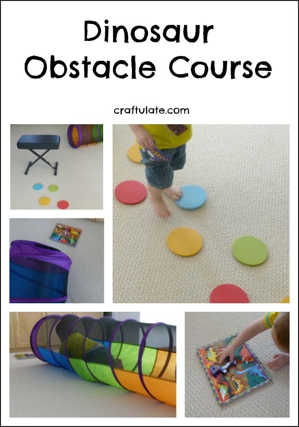 Dinosaur Obstacle Course - fun gross motor activity!