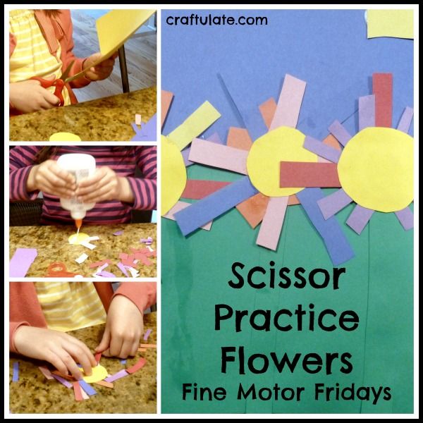 Scissor Practice Flowers for fine motor practice