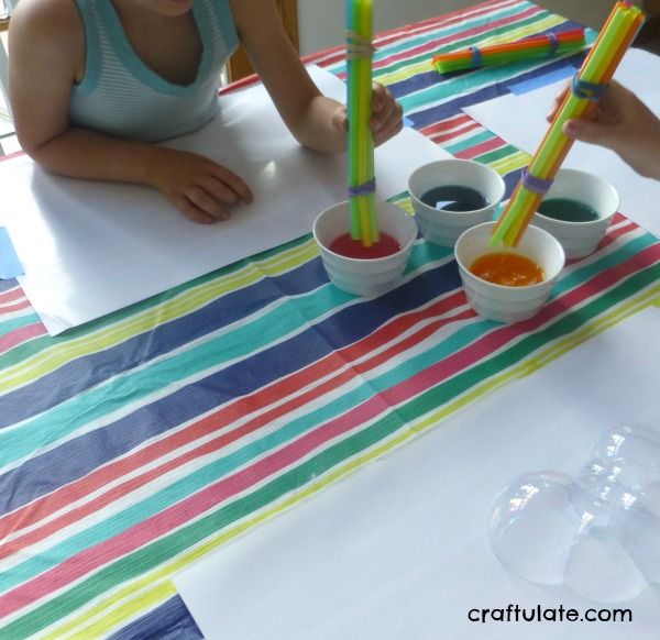 Bubble Printing - a fun art technique for kids to try!