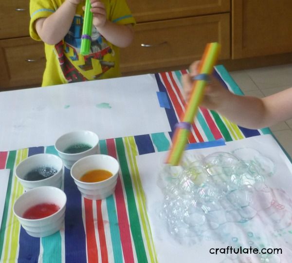 Bubble Printing - a fun art technique for kids to try!