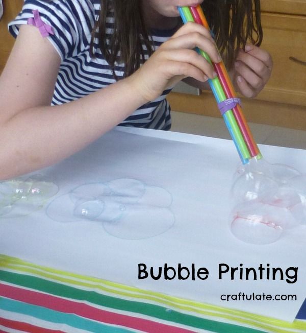 Bubble Printing - a fun art technique for kids to try!