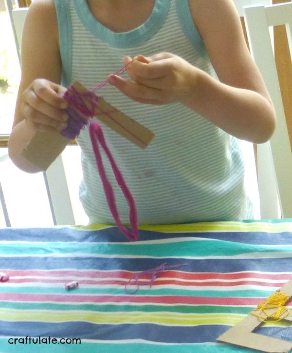 Thread-Wrapped Letters for fine motor practice