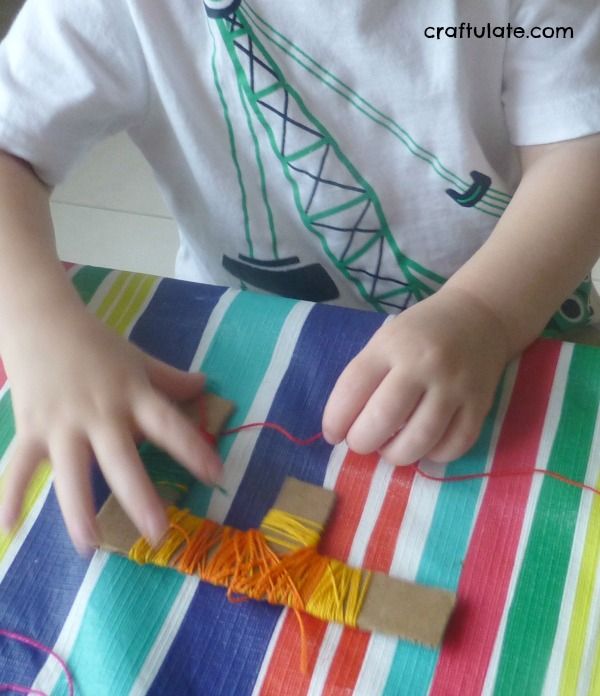 Thread-Wrapped Letters for fine motor practice