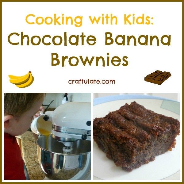 Chocolate Banana Brownies - cooking with kids!