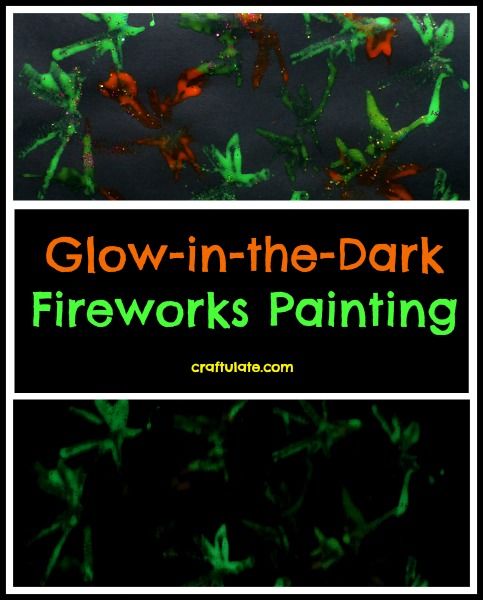 Glow-in-the-Dark Fireworks Painting