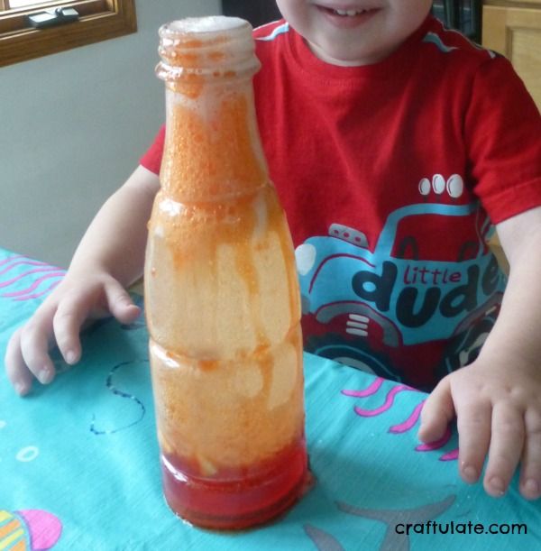 Bubbling Bottle - a simple science experiment for kids to try