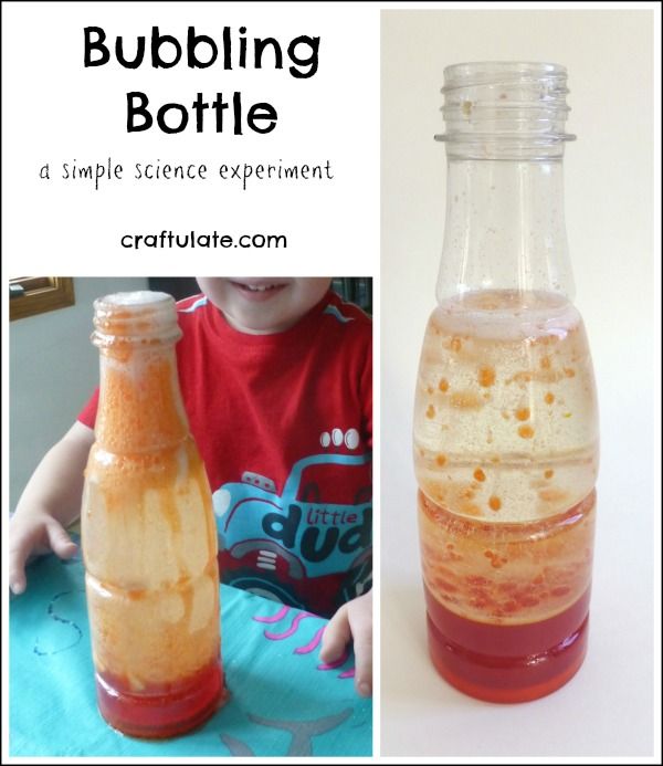 Bubbling Bottle - a simple science experiment for kids to try