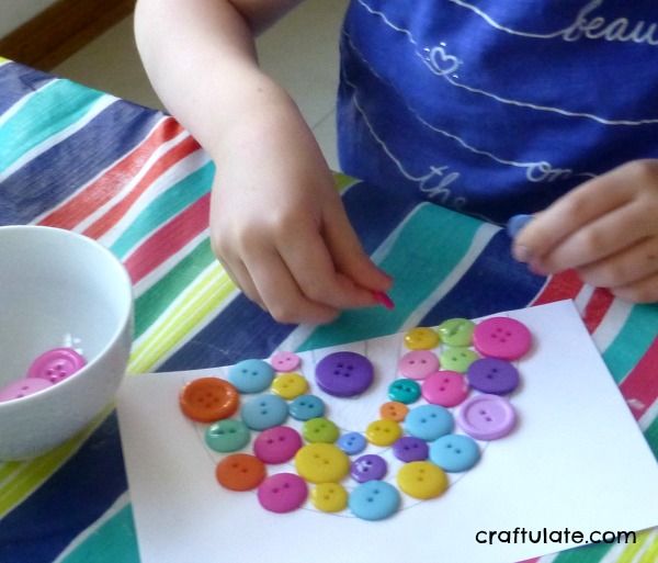 Button Art - a fun craft for kids!
