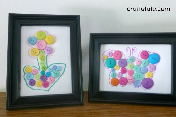 Button Art - a fun craft for kids!