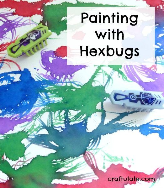Painting with Hexbugs - a fun robotic art activity!