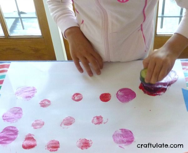 Vegetable Stamping - art activity for kids
