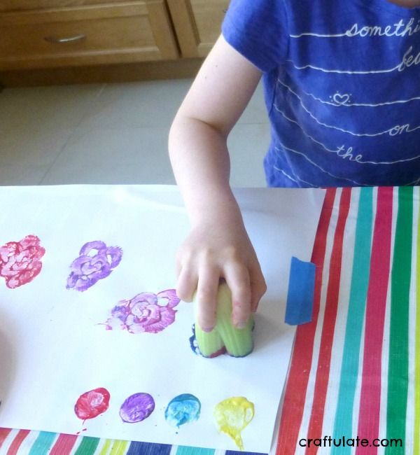 Vegetable Stamping - art activity for kids