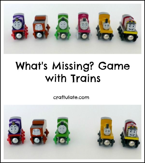 What's Missing? Game with Trains - a fun memory activity for kids