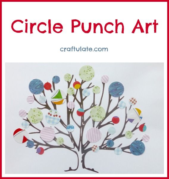 Circle Punch Art - a pretty art technique for kids to try!