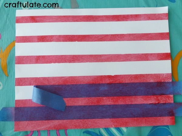 American Flag Art for kids to make