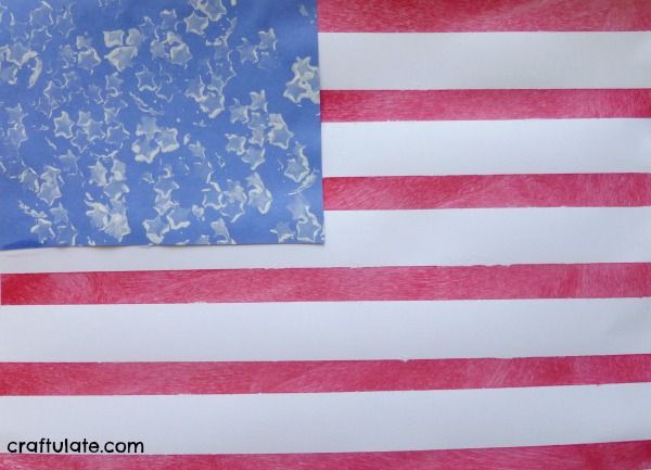 American Flag Art for kids to make