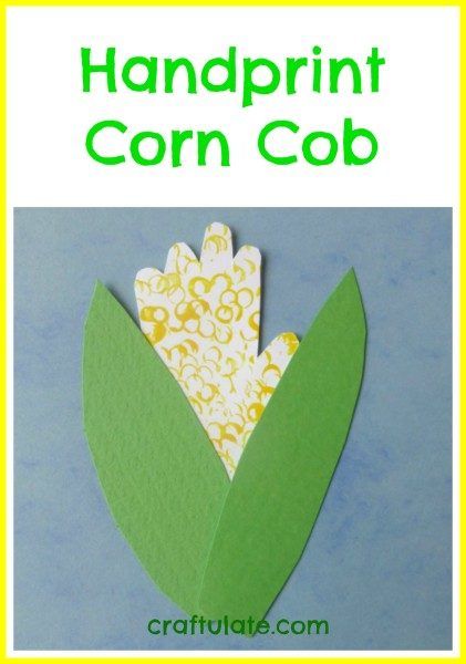 Handprint Corn Cob - a fall art project for kids to make