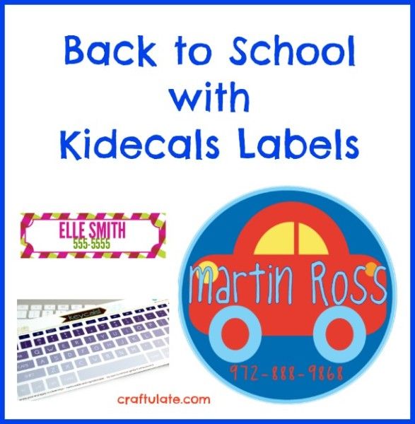 Back to School with Kidecals Labels