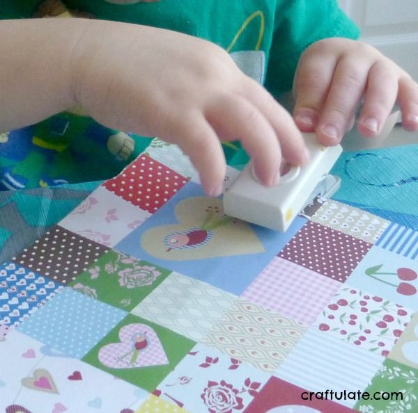 Circle Punch Art - a pretty art technique for kids to try!