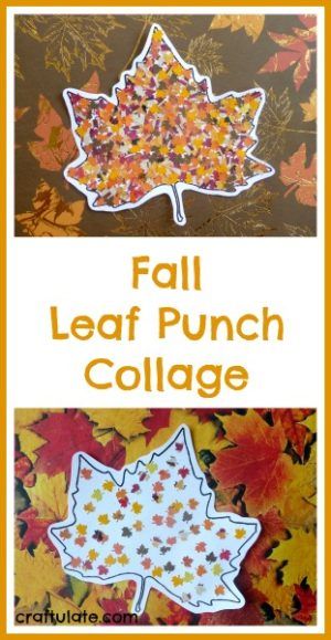 Fall Leaf Punch Collage - Craftulate