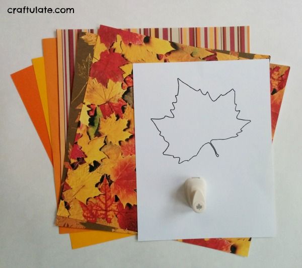 Fall Leaf Punch Collage for kids to make