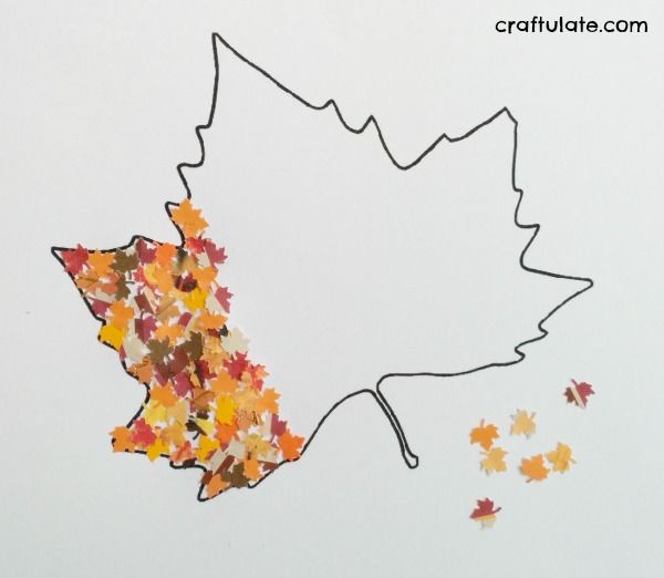 Fall Leaf Punch Collage for kids to make