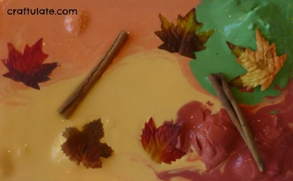 Sensory Oobleck for Fall - a fun sensory play recipe for kids