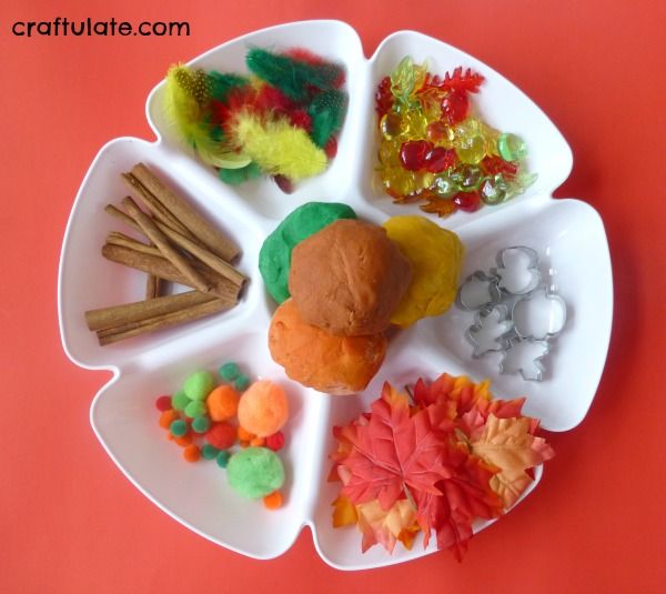 Fall Play Dough Fun - cinnamon, apple, pumpkin pie and ginger!