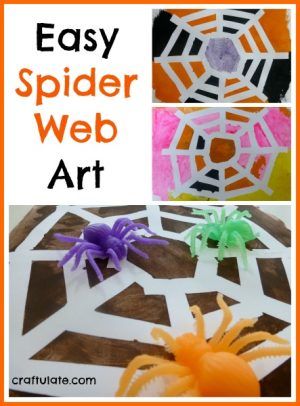 Easy Spider Web Art - Craftulate