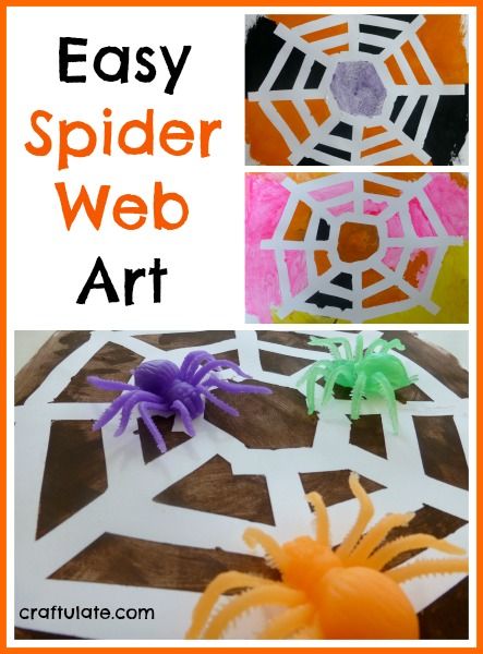 Easy Spider Web Art using the tape resist technique